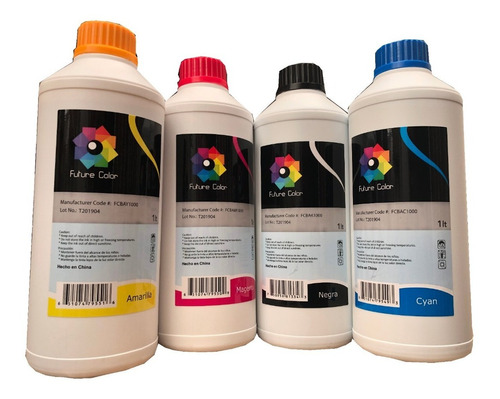 Kit 4 Litros De Tinta Universal Dye Impresoras Inyeccion