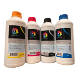 Kit 4 Litros De Tinta Universal Dye Impresoras Inyeccion