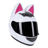 Casco De Motocicleta Con Orejas De Gato For Mujer Seguridad