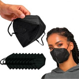 Kit Máscaras Kn95 N95 Preta De Proteção Facial Ffp2