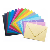 100 Sobres Papel Color 11x16 90gr Tarjetas Invitaciones Boda