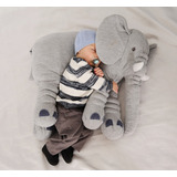 Almofada Travesseiro Elefante Bebê Malha 100% Algodão 80cm