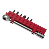 Matraca Swisstool Victorinox C/ Bits Dados 3.0306 Color Plata Y Rojo