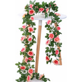 Corrente De Rosas: Escalada Artificial De 2 Metros E 16 Flor