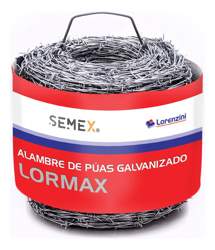 Alambre De Púas Galvanizado Lorenzini 275 Mts Calibre 14