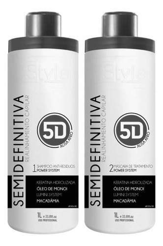 Semi Definitiva Alisa Afro E Crespo 5d Liso Duradoura 2x1l