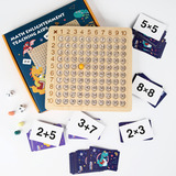 Juego De Mesa De Multiplicación Y Matemáticas De Madera