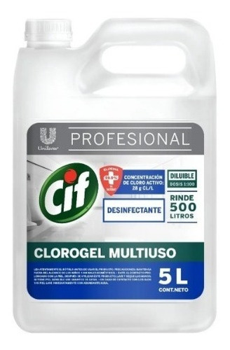 Cif Clorogel Desinfectante Multiuso X 5 Lts.