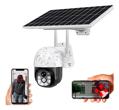 Camara Vigilancia Exterior Wifi Imagen Full Hd + Panel Solar