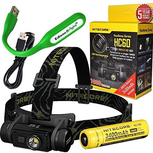 Nitecore Hc60 Linterna Led Cree Xm L2 U2 De Doble Forma Comp