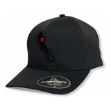 Gorra Flexfit Delta Estado Sinaloa Negro Rojo Repelente 