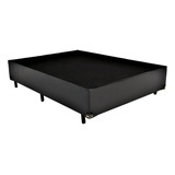 Cama Box Base Casal 138x188 Reforçada Fabricação Própria Cor Corino Preto