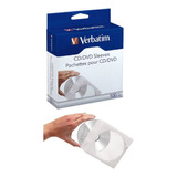 100 Sobres De Papel Con Ventana Para Cd/dvd Marca Verbatim