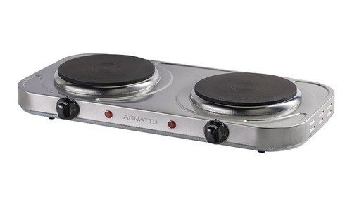 Fogão Elétrico Cooktop Agratto Fm Aço Inox 220v 2 Pratos