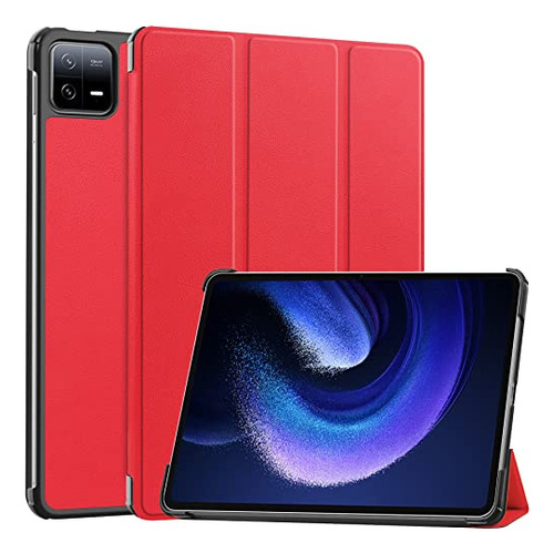 Funda Smart Case Para Xiaomi Pad 6 11 Pulgadas Rojo