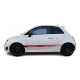 Stickers Fiat 500 Abarth Franjas Laterales C/regalo Guantera