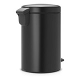 Lixeira Aço Inox 12l New Icon Brabantia Preto 10 Anos Garant