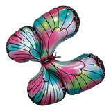 4 Globos Mariposa Iris Rosa Aqua Primavera Centro Mesa 14in