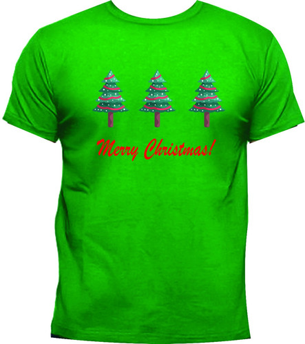 Camisetas Navideñas Arbolitos De Navidad Nav Niños Y Adultos