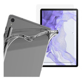 Kit Capa Case Air Anti Impacto Para Galaxy Tab S9 + Película