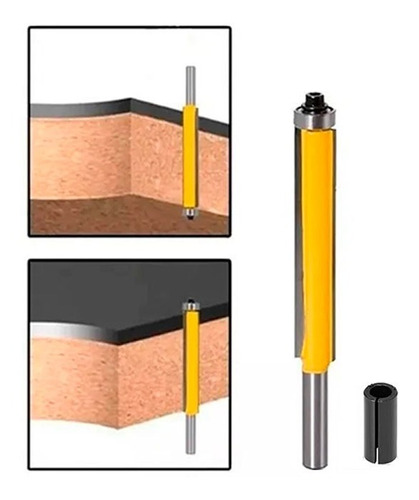 Broca Perfiladora Para Router Vástago 8mm Con Adaptador 1/2