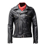 Campera De Cuero Motoquera Rocker Negan Liam Leather