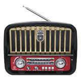 Caixa De Som Vintage Bluetooth Rádio Am/fm Retrô