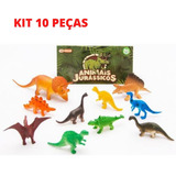 Miniatura Dinossauros Colorido Dia Das Crianças Kit 10 Peças