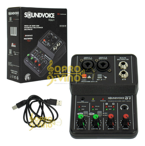 Mesa Placa De Som Interface Multitrack Soundvoice Delphi-01