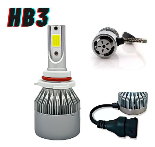 Par Lampada Super Led Farol H1/h3/h4/h7/h11/h27/hb3/hb4 