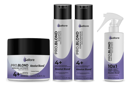 Sallore Pro.blond Absolute Blond Kit Completo 4 Itens