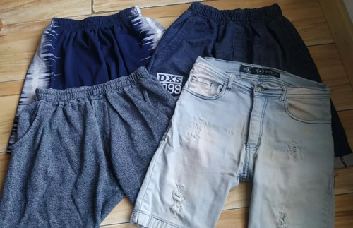 Lote 4 Pares Bermuda/shorts: Uno Jean, 3 De Tela - Talle S