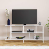 Henn&hart Soporte De Tv Rectangular Con Estantes De Metal