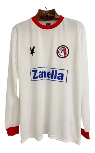  Camiseta San Lorenzo Zanella M. Larga Blanca Retro