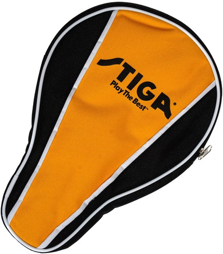 Stiga T1574 Funda Raqueta Tenis De Mesa De Vinilo Protege Color Amarillo Con Negro