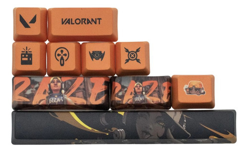 Keycaps Valorant Kit 10 Teclas - Todos Personagens Exclusivo