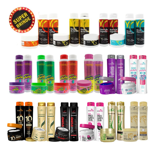 30 Produtos (10 Kits) Shampoo + Condicionador + Máscara R89