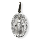 Medalla Plata 925 Virgen Milagrosa #1505 Bautizo Comunión