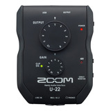 Interfaz De Audio Portátil Zoom U22 2 Canales Usb