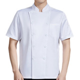 Abrigo De Chef Chaqueta De Chef Camisa Top De Manga Corta,