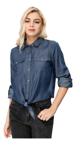 Blusa Listada Azul Mujer Fashion´s Park