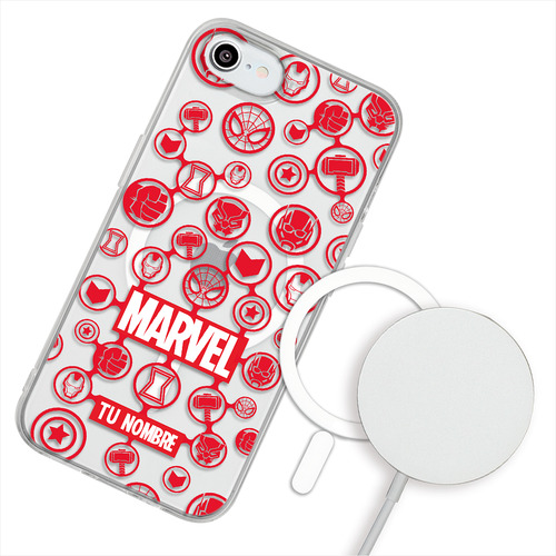 Funda Para iPhone Magsafe  Superhéroes Marvel Personalizada