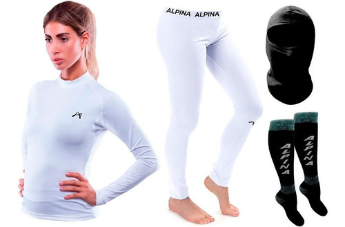 Kit Termico Moto Alpina Remera + Calza + Balaclava + Media C