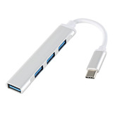 Hub Usb Tipo C 4 Puertos Adaptador Convertidor Otg Usb 3.0