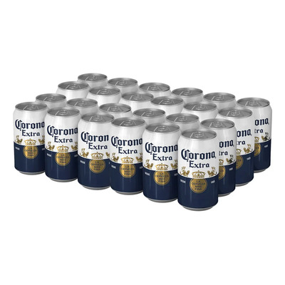 Cerveza Clara Corona Extra, 24 Latas De 355ml C\u002Fu | MercadoLibre