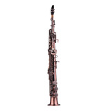 Saxofón Soprano Bb Profesional De Latón, Níquel