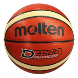 Balón Baloncesto B7d3500 Molten Piel No.7 Basquetbol Duela Color Naranja