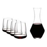 Set De Vasos Riedel Winewings X 4 Unid. + Decantador 5789/30