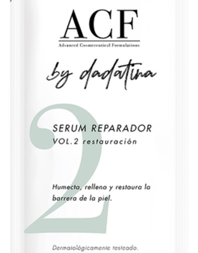 Acf By Dadatina Serum Reparador Vol 2 Restauración Refill Momento De Aplicación Día/noche Tipo De Piel Sensible