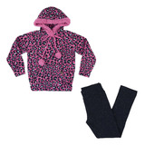 Conjunto Infantil Bebê Lussan Blusa E Legging Rosa 9218